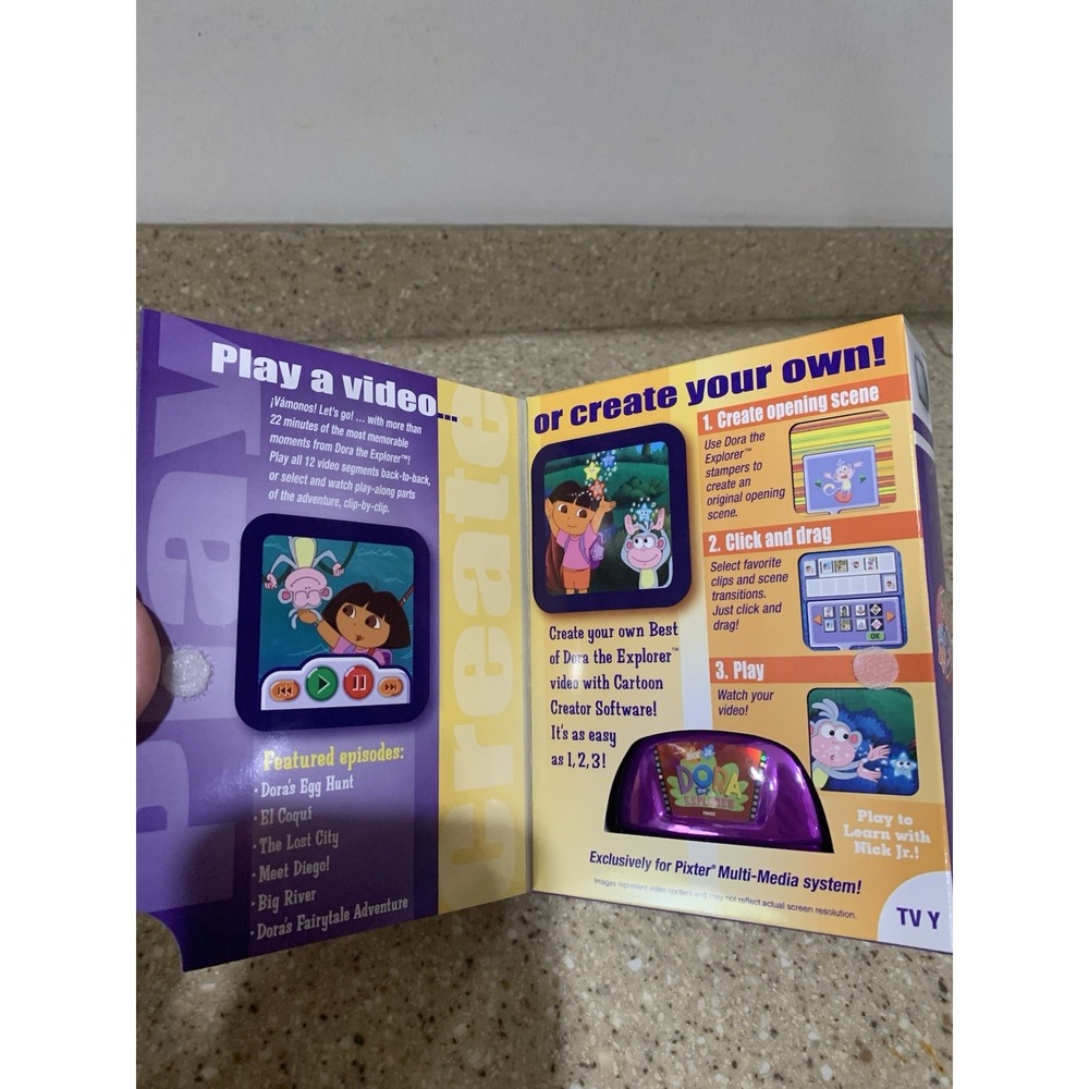 Pixter Video Software Dora The Explorer Fisher Price Nick Jr New In Package - Picture 2 of 3